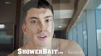 Preview 2 of Caidy Mercury - ShowerBait Ass Pounding Shower Fuck With Two Hunks