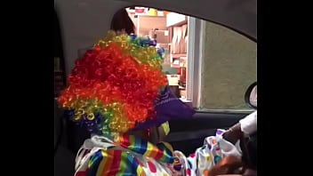 Preview 4 of 4k Romantic Sex - Clown gets dick sucked while ordering food