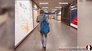 Preview 1 of Sani Lion Xxx Vidio - Subway station PICKUP ends in ANAL THREESOME