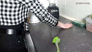 Preview 1 of Tit Boobs Xnxx Videos - Surprised While Doin&#039_ The Dishes - Sale: $10