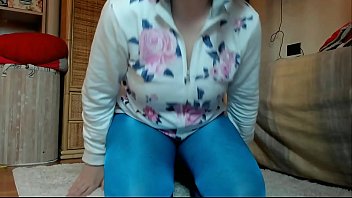 Preview 1 of Lucky Japanese Mom - Super crazy video Nicoletta while doing yoga gives to a doll from her pussy!