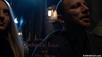 Preview 1 of Melina Mens On - Bound blonde gets fucked in basement