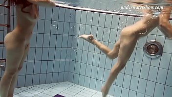 Preview 4 of Luna Star Show Her Ass Hole - Busty underwater babes Iva Brizgina and Paulinka