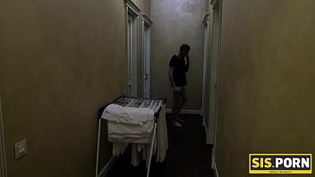 Preview 1 of Grandfather Granddaughter - SIS.PORN. Excited girl masturbates and catches stepbrother filming her