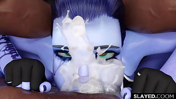 Preview 3 of Big Boob Mom Seduce Son Story - Widowmaker&#039_s Full-body workout[Slayed]