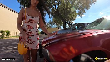 Preview 2 of Redtube Teens - Roadside - Latina Fucks Her Car Mechanics Dick For A Favor