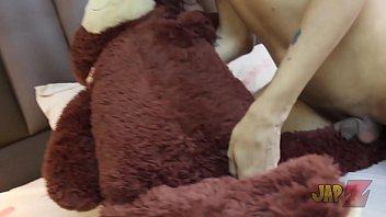 Preview 2 of Interview Virgin Xxx - Black Amy and her teddy bear