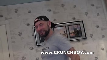 Preview 2 of Fan Stalker - muscle bottom fucked bareback in jockstrap by straigth discret but curious