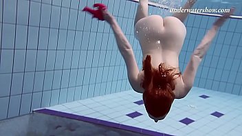 Preview 4 of Sony Xxx Video - Underwater swimming teenie Lenka gets naked