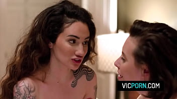 Preview 1 of Family Bazz - Horny stud fucks two lesbian babes - Casey Calvert,  Arabelle Raphael