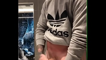 Preview 3 of Fest Time S - Hung Guy Showing Off inside the Washroom