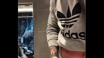 Preview 4 of Fest Time S - Hung Guy Showing Off inside the Washroom