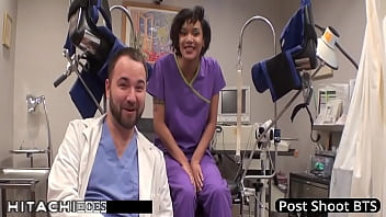 Preview 3 of Berguna Hd - Human Guinea Pig Gets Mandatory Hitachi Orgasms From Nurse - Jackie Banes