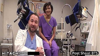 Preview 4 of Berguna Hd - Human Guinea Pig Gets Mandatory Hitachi Orgasms From Nurse - Jackie Banes