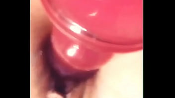 Preview 4 of Abuelas Street Hair - Girlfriend fucks dildo on mirror