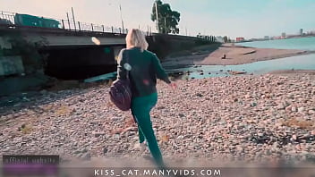 Preview 2 of Mama Ajak Anak Sex - Public Agent fuck Russian Teen in Doggy Under the Bridge with Cum Swallow