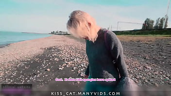 Preview 1 of Mama Ajak Anak Sex - Public Agent fuck Russian Teen in Doggy Under the Bridge with Cum Swallow