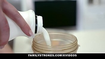 Preview 2 of British Mature Fucks School Boy - FamilyStrokes - Hot Teen (Jade Nile) Lets Stepdad Cum On Her Bush