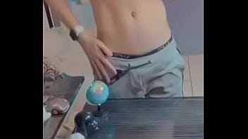 Preview 2 of Wife Cock Stroking Public - Novinho gostoso se exibindo
