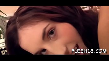 Preview 1 of Assh Lee Beeg Ass - Lusty barely legal Olive feels schlong in her