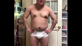Preview 2 of Father Fotoshoot - 【素人撮影】男性　紙おむつ脱糞絶頂