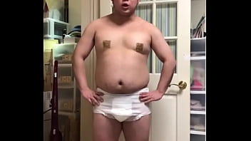 Preview 1 of Father Fotoshoot - 【素人撮影】男性　紙おむつ脱糞絶頂