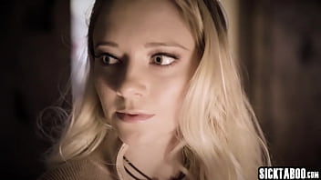 Preview 1 of Sauna Dinky - Petite blonde teen caught nasty couple in a sex action