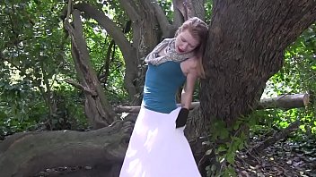Preview 1 of Klara Gold Sex - A gorgeous and hot girl masturbates outdoors in the countryside