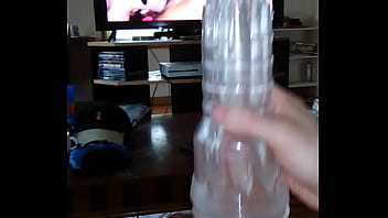 Preview 2 of Hindi Spoking Sex - Stroking my cock with a Fleshlight until I cum