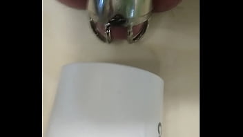 Preview 3 of Fakira Sexy Hd Videos Download - Gluing my penis to my chastity cage