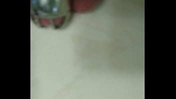 Preview 4 of Fakira Sexy Hd Videos Download - Gluing my penis to my chastity cage