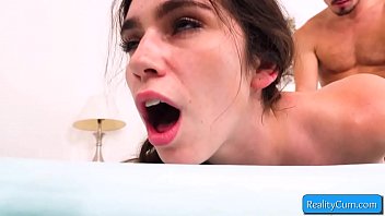 Preview 4 of Xxxvibeo H D 420 - Sexy brunette slutty girl Gianna Gem enjoy massive fat cock doggy style for an amazing and intense orgasm