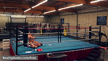 Preview 4 of Crazy Step Father - Draven Navarro pounded by teammate Alex Rim drilling in the ring - Reality Dudes