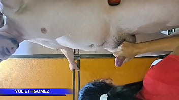 Preview 3 of Cewek Uni - AT THE GYM I GIVE MY STEPFATHER A GREAT BLOWJOB WHILE THE TRAINER IS WATCHING US ( CASERO REAL)