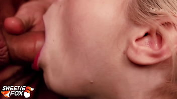 Preview 4 of Fingers Mature - Cute Teen Sloppy Deepthroat Cock and Cum in Mouth Closeup