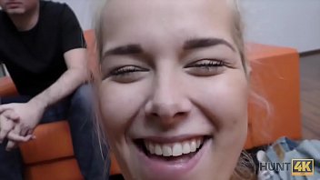 Preview 3 of Pono Wibe - HUNT4K. Smiling girl sucks and rides boner well for good payment