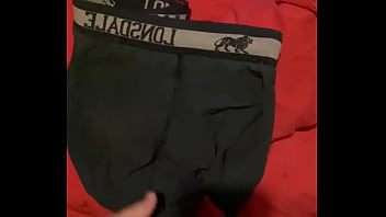 Preview 2 of Scoreland Brandy - Wanking my Beautiful cock with big cumshot on my boxers