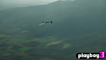 Preview 1 of Pffayxnea - Perfect big tits blonde lesbian flying totally naked