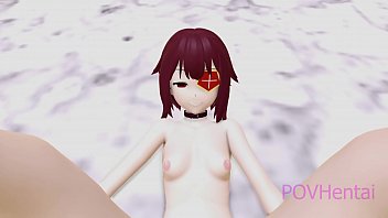 Preview 4 of Big Sex Guy Fucks Hidden Cam - KonoSuba Megumin  BJ Cowgirl Missionary