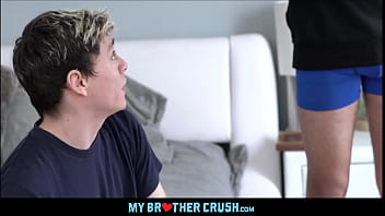 Preview 1 of Tighten Corset - Hot Blonde Twink Stepbrother Carter Ford Spanks And Fucks Stepbrother Ted Xander
