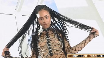 Preview 1 of Cock Suck8ng - girl with small tits suffering with a big black cock