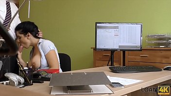 Preview 3 of Raped Tied To A Chair - LOAN4K. Brilliant lady Alex works with pussy to open her business