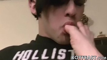 Preview 4 of Virgil Gir - Young man teased with feet while masturbating and cumming