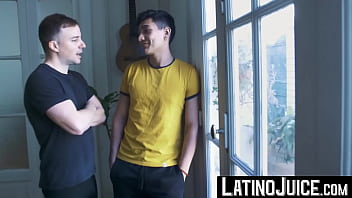 Preview 1 of Cuckild Wife - LatinoJuice.com - Jonas Matt &amp_ Felipe - Stud homo Jonas Matt wanks dick while riding twink Felipe