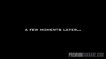 Preview 3 of She Need A Job - Premium Bukkake - Kate Rich swallows 141 huge mouthful cum loads
