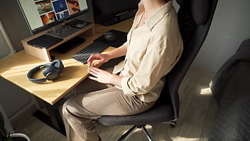Preview 1 of Wwwxxx Kahi - Naughty Colleague Seduces You With Her Fat Cameltoe In Trousers