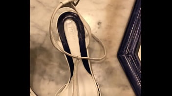 Preview 3 of Shop Lyfter Anal Porn - White sandals cum shot stepmom