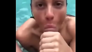 Preview 1 of Mom And Son Fucking Pani - Amateur Girlfriend blowjob in the pool
