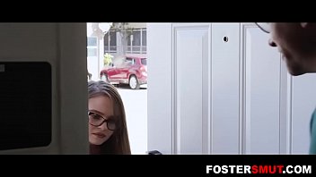 Preview 1 of Sanny Leon Porn Vidos - Sleazy foster step parents threesome fuck their stepdaughter