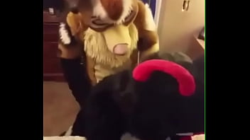 Preview 4 of Www Game Meet Com Girls Sexy2 - Fursuiters fuck in bathroom while bottom moans loudly